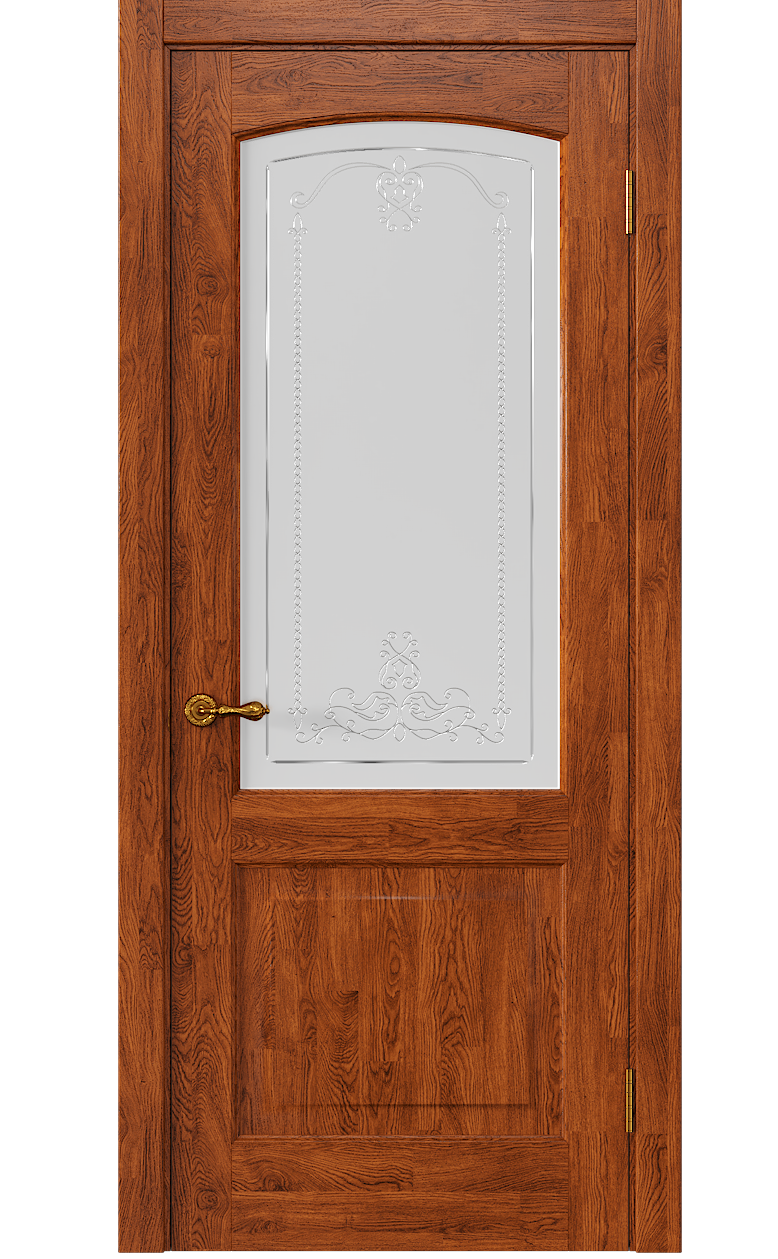 картинка Межкомнатная дверь из массива дуба Альверо "Виктория" - Стекло 