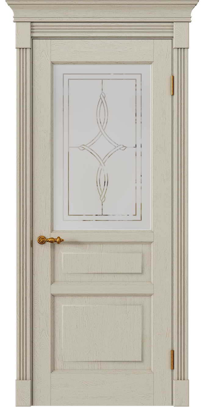 картинка Межкомнатная дверь из массива дуба Альверо "Александра" - Стекло 
