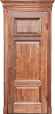 картинка Межкомнатная дверь из массива дуба Альверо "Елизавета-4" - Кофе 