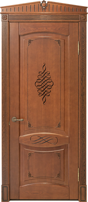 картинка Межкомнатная дверь из массива дуба Альверо "Венеция" - Декор Коньяк 