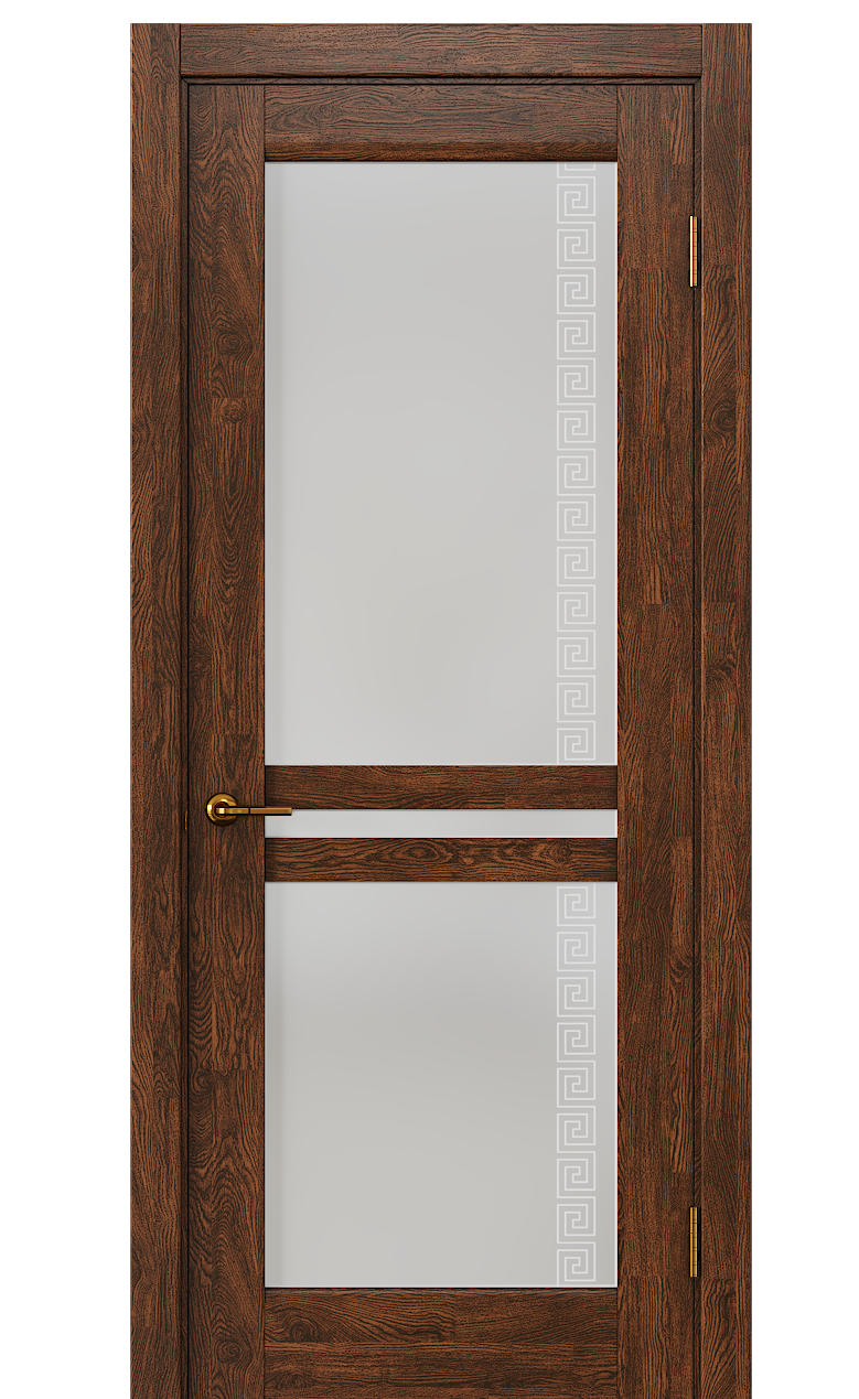 картинка Межкомнатная дверь из массива дуба Альверо "Афина" - Стекло 
