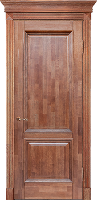 картинка Межкомнатная дверь из массива дуба Альверо "Елизавета-2" - Кофе 