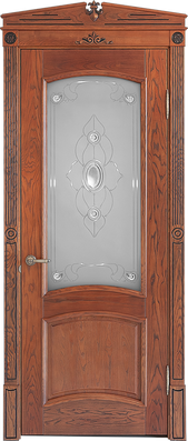 картинка Межкомнатная дверь из массива ясеня Альверо "Бристоль" - Стекло 