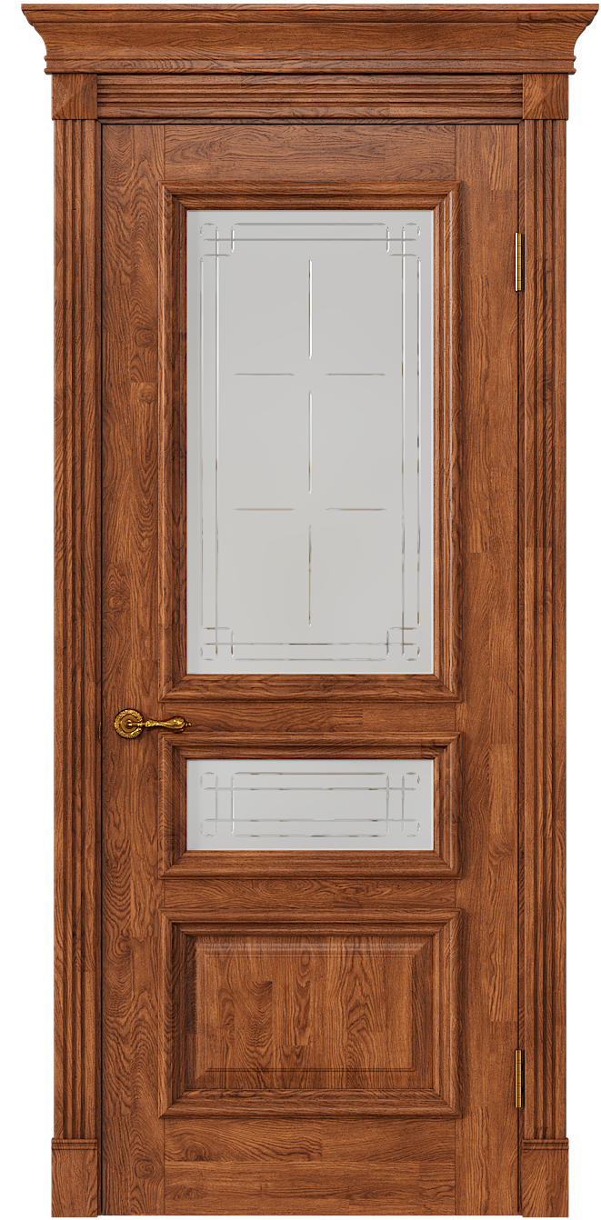 картинка Межкомнатная дверь из массива дуба Альверо "Елизавета-3 - Стекло 