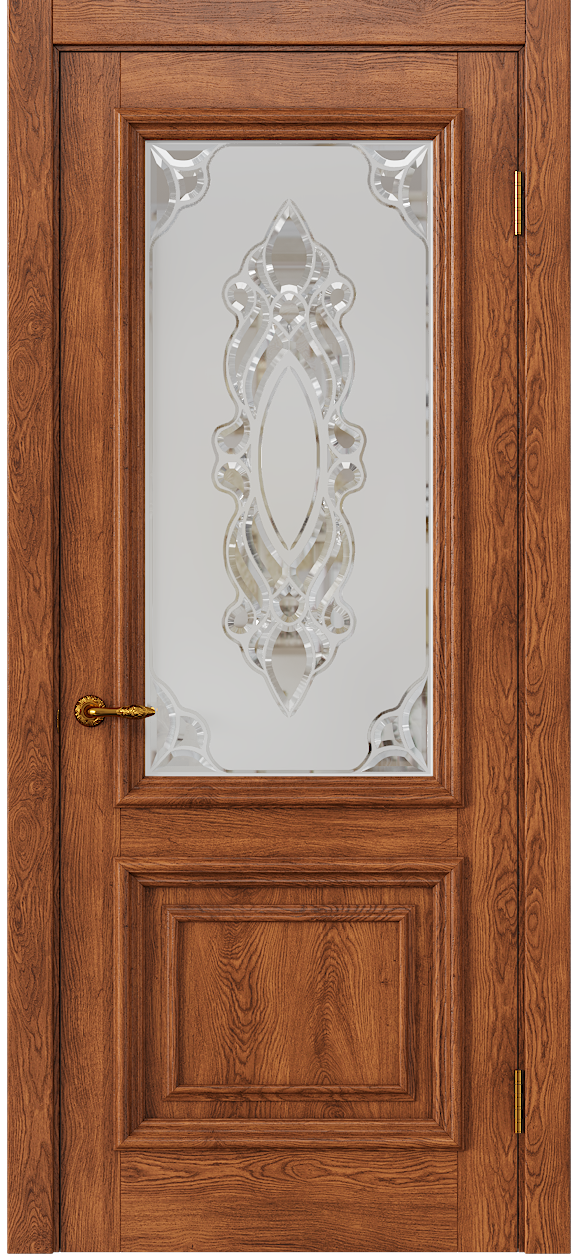 картинка Межкомнатная дверь из массива дуба Альверо "Екатерина" - Стекло 