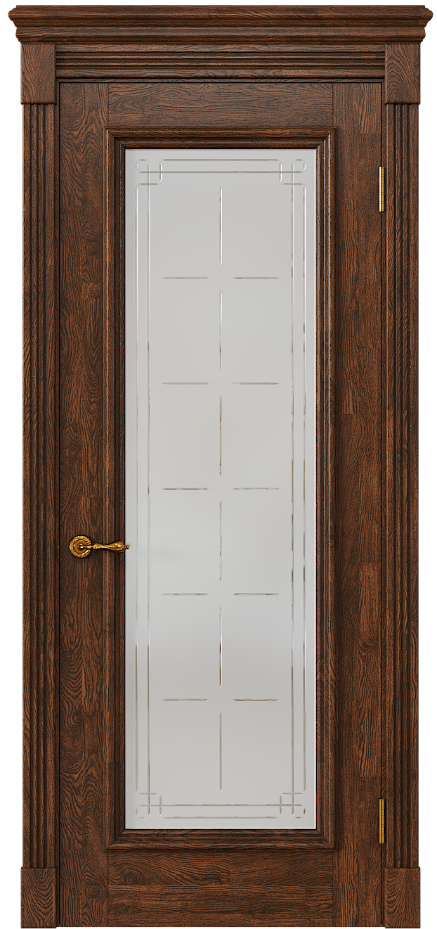 картинка Межкомнатная дверь из массива дуба Альверо "Елизавета-1" - Стекло 