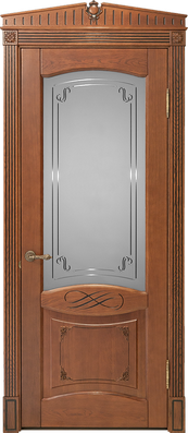 картинка Межкомнатная дверь из массива дуба Альверо "Венеция 2" - Стекло 