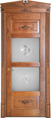 картинка Межкомнатная дверь из массива ясеня Альверо "Парма" - Стекло 