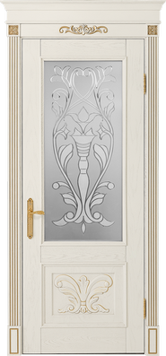 картинка Межкомнатная дверь из массива ясеня Альверо "Верона" - Стекло 