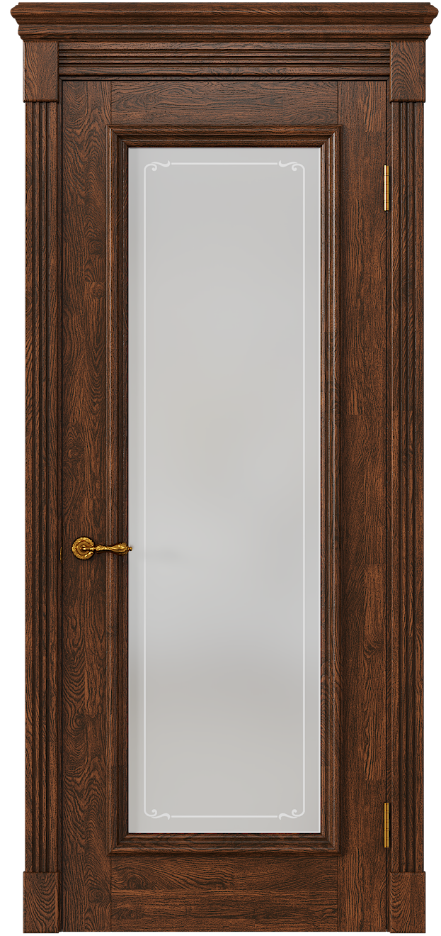 картинка Межкомнатная дверь из массива дуба Альверо "Елизавета-1" - Стекло-2 