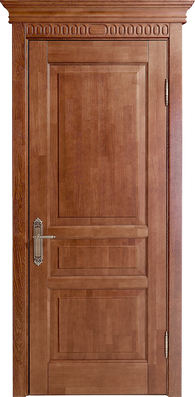 картинка Межкомнатная дверь из массива дуба Альверо "Александра" - Коньяк 
