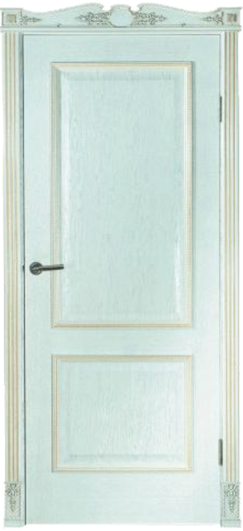 картинка Межкомнатная дверь из массива ясеня Альверо "Шервуд-белый"" белый 