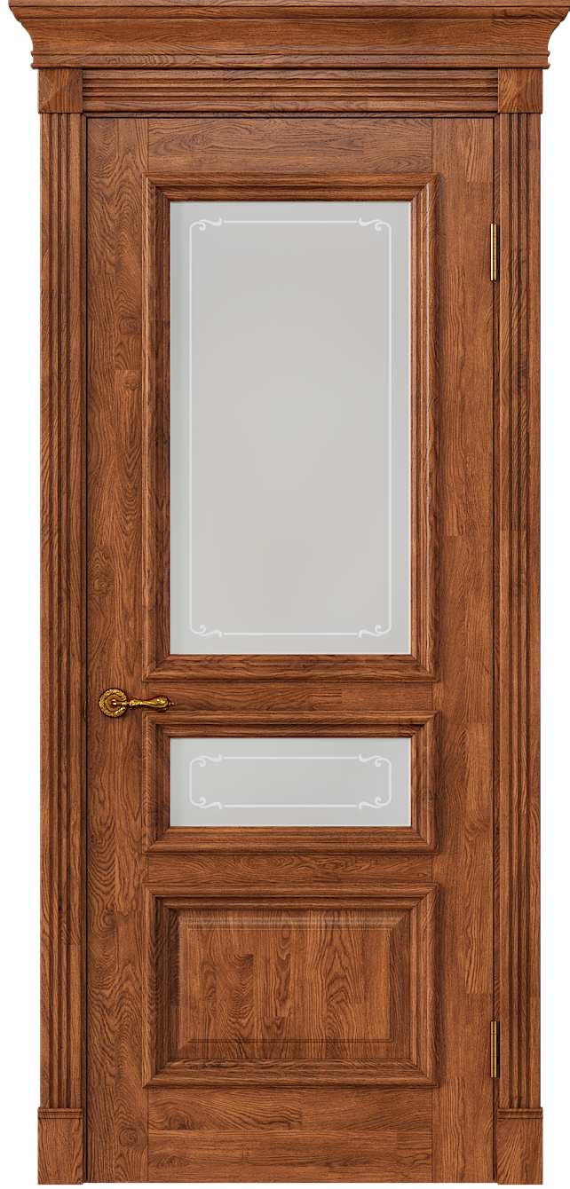 картинка Межкомнатная дверь из массива дуба Альверо "Елизавета-3" - Стекло 2 