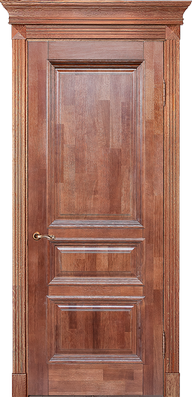 картинка Межкомнатная дверь из массива дуба Альверо "Елизавета-3" - Кофе 
